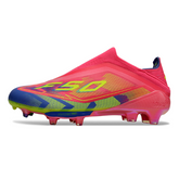 Chuteira Infantil Campo Adidas F50+ Elite Sem Cadarço FG Mystic Victory Pack